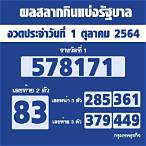 ตรวจหวย 1/10/64กรอกตัวเลข